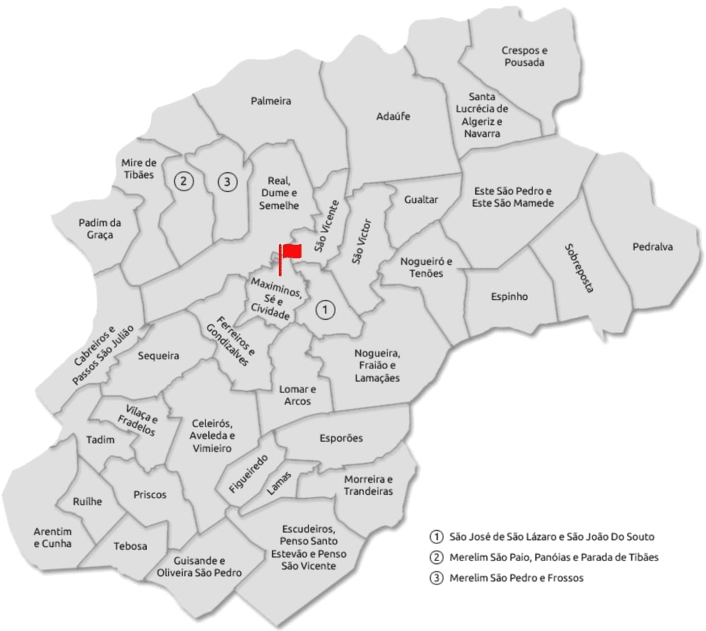 Изображение 1. Центральные районы португальского города Брага