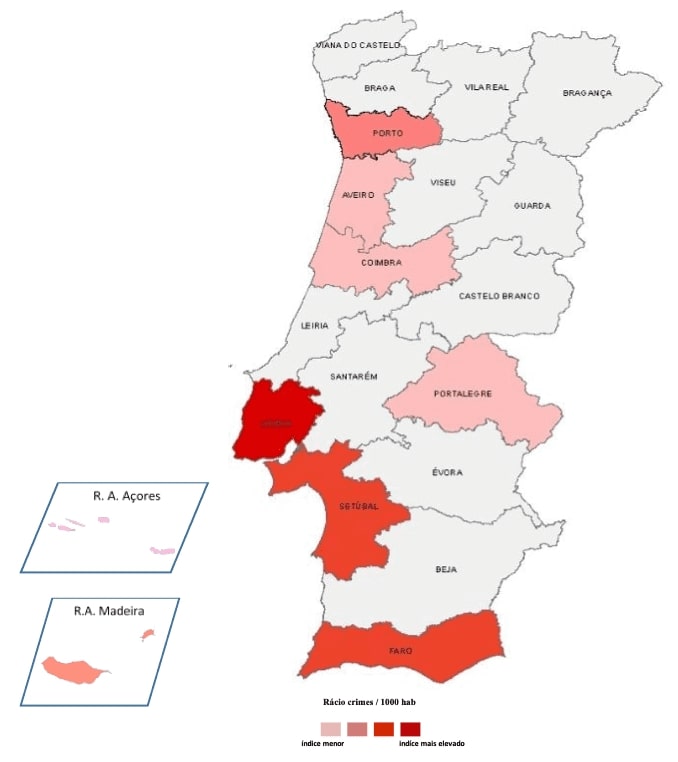 Изображение 11. Уровень тяжкой преступности в Португалии