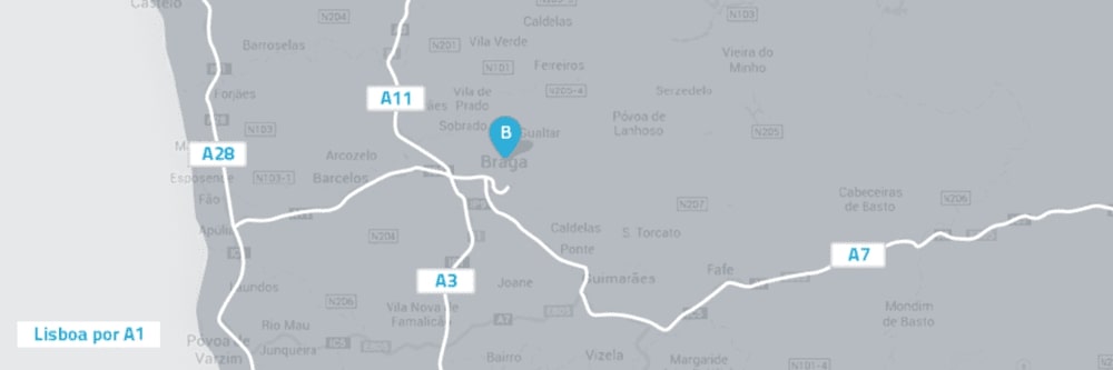 Изображение 5. Автомагистрали, соединяющие Брагу с другими частями страны