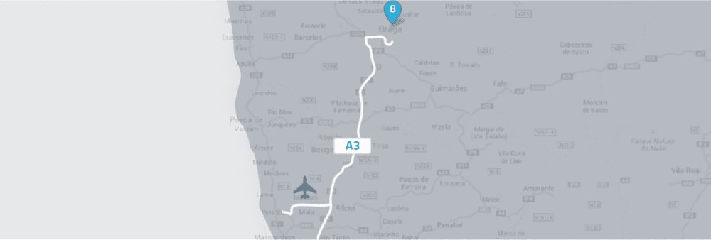 Изображение 6. Автомагистраль А3, соединяющая город Брага с международным аэропортом имени Франсишку Са Карнейру