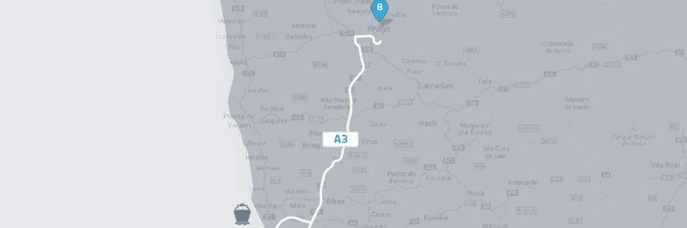 Изображение 7. Автомагистраль А3, соединяющая город Брага с международным пассажирским и грузовым портом Лейшойнш