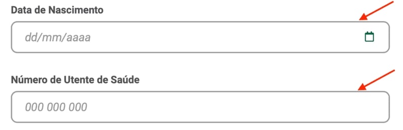 Изображение 2. Заполнение раздела о дате рождения и личных данных для получения международного сертификата о вакцинации