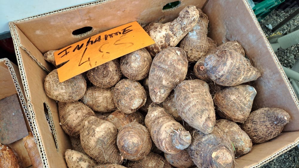 Image: Yams at the market.