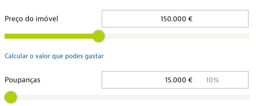 Изображение 1. Предполагаемая стоимость недвижимости и соответствующий первый взнос