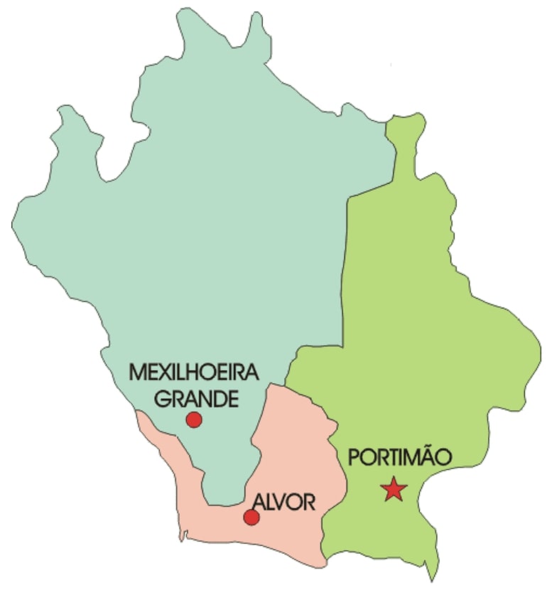 Изображение 1. Районы города Портимао