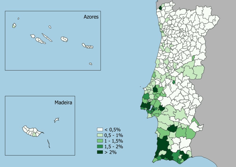Відсоток тих, хто сповідує інші релігії за муніципалітетом (перепис 2021 р.)