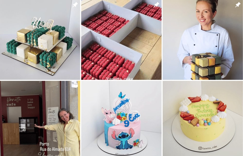 Інстаграм-стрічка кондитерської Yanetta Cake